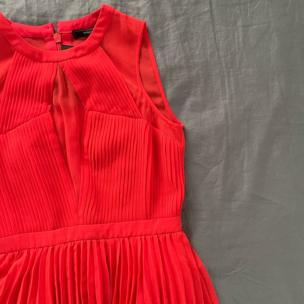 BCBG pleated midi dress